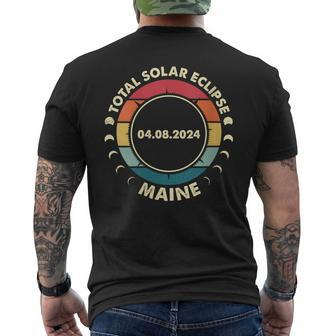 Solar Eclipse 2024 Maine Solar Eclipse Men's T-shirt Back Print - Thegiftio UK
