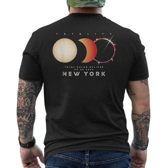 Solar Eclipse 2024 New York Total Eclipse American Graphic Men's T-shirt Back Print - Monsterry AU