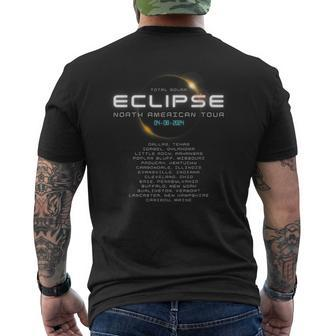 Solar Eclipse 2024 North American Tour Band Men's T-shirt Back Print | Mazezy