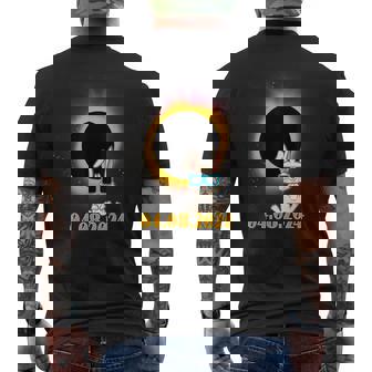 Solar Eclipse 2024 Rabbit With Solar Eclipse Glasses Men's T-shirt Back Print | Mazezy