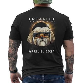Solar Eclipse 2024 Shih Tzu Dog Wearing Glasses Men's T-shirt Back Print | Mazezy DE