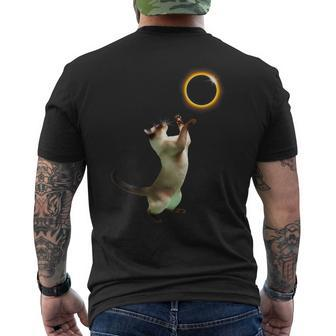 Solar Eclipse 2024 Siamese Cat America Totality Men's T-shirt Back Print - Thegiftio UK