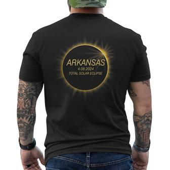 Solar Eclipse 2024 State Arkansas Total Solar Eclipse Men's T-shirt Back Print | Mazezy