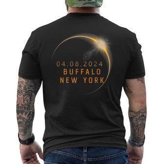 Solar Eclipse 2024 State New York Total Solar Eclipse Men's T-shirt Back Print - Monsterry AU