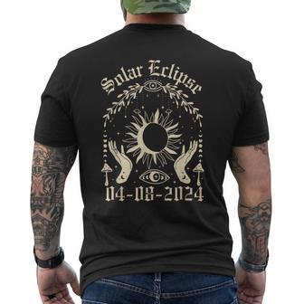 Solar Eclipse 2024 Sun & Moon Divination Ritual And Spell Men's T-shirt Back Print - Seseable