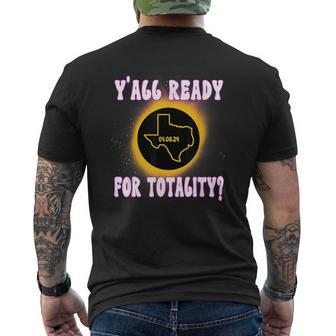 Solar Eclipse 2024 Texas Y'all Ready For Totality Men's T-shirt Back Print - Monsterry UK