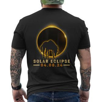 Solar Eclipse 2024 Total 04082024 Unicorn Men's T-shirt Back Print | Mazezy
