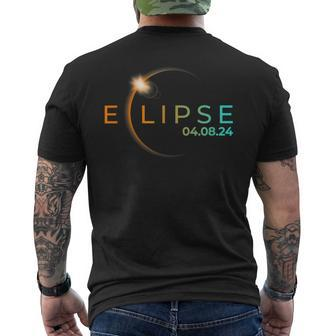 Solar Eclipse 2024 Total Solar Eclipse 40824 Solar 2024 Men's T-shirt Back Print | Mazezy
