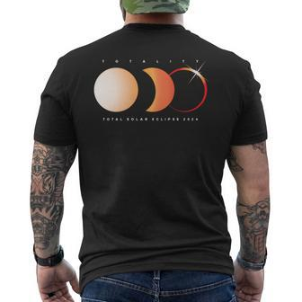 Solar Eclipse 2024 Total Eclipse Astronomy Sun Graphic Men's T-shirt Back Print - Seseable