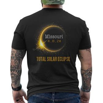 Solar Eclipse 2024 Total Solar Eclipse State Missouri Men's T-shirt Back Print | Mazezy DE
