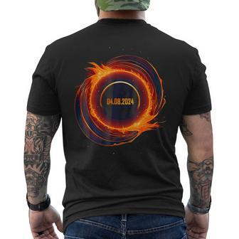Solar Eclipse 2024 Total Sun Eclipse Men's T-shirt Back Print - Monsterry AU