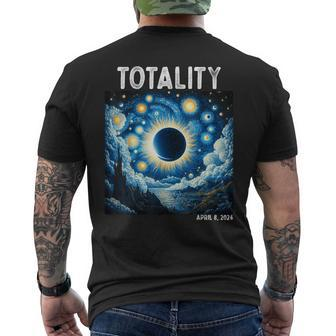 Solar Eclipse 2024 Totality April 8Th Astronomy Science Men's T-shirt Back Print - Monsterry DE