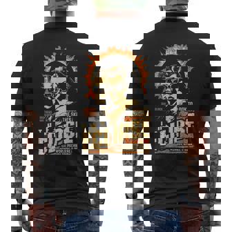Solar Eclipse 2024 Vintage Science Fiction Movie Poster Men's T-shirt Back Print - Seseable