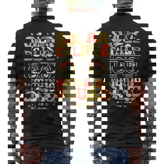 Solar Eclipse 2024 Watching Squad Family Matching Glasses Men's T-shirt Back Print - Seseable