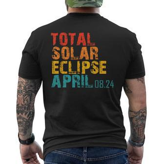 Solar Eclipse April 08 2024 Men's T-shirt Back Print - Monsterry