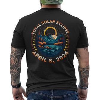 Solar Eclipse Astronomy Vintage 2024 Solar Eclipse Men's T-shirt Back Print - Seseable