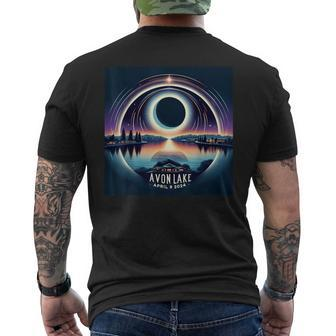 Solar Eclipse Avon Lake Ohio April 8 2024 Men's T-shirt Back Print - Seseable