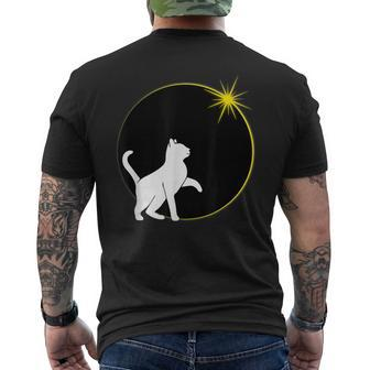 Solar Eclipse Cat 2024 Cat Lover Total Solar Eclipse Men's T-shirt Back Print | Seseable CA