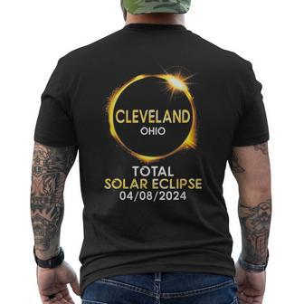 Solar Eclipse Cleveland Ohio Total Solar Eclipse 04 08 2024 Men's T-shirt Back Print - Monsterry