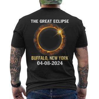 Solar Eclipse The Great Eclipse Buffalo New York 04 08 2024 Men's T-shirt Back Print - Seseable