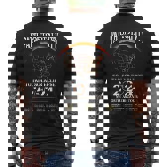 Solar Eclipse Path Of Totality Solar Eclipse April 8 2024 Men's T-shirt Back Print | Mazezy