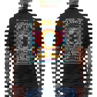 Solar Eclipse Retro Style Path Of Totality 2024 Vintage Men's T-shirt Back Print - Thegiftio