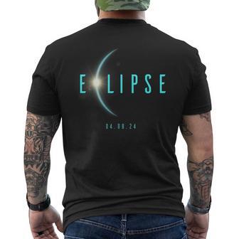 Solar Eclipse Totality 40824 Astronomy Lovers 2024 Blue Men's T-shirt Back Print - Monsterry UK