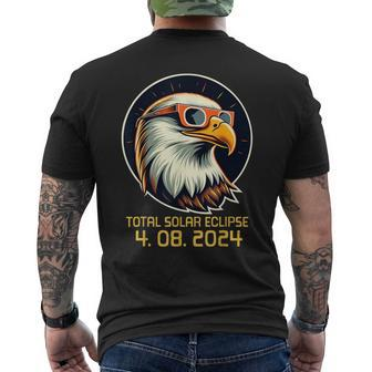 Solar Eclipsetwice In Lifetime 2024 Solar Eclipse Bald Eagle Men's T-shirt Back Print | Mazezy DE
