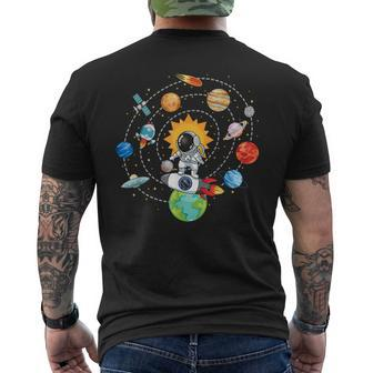 Solar System Planets Science Space Astronaut Universe Galaxy Men's T-shirt Back Print - Thegiftio UK