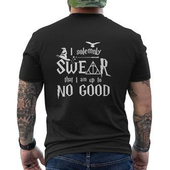 I Solemnly Swear That I Am Up To No Good Wizard Mens Back Print T-shirt - Thegiftio UK