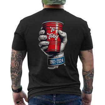 Solo Cup Cheers To Toby Red Solo Cup Men's T-shirt Back Print | Mazezy