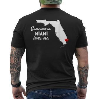 Someone In Miami Loves Me Miami Florida Men's T-shirt Back Print - Monsterry UK