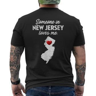 Someone In New Jersey Loves Me New Jersey Nj Men's T-shirt Back Print - Monsterry CA