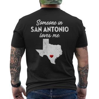 Someone In San Antonio Loves Me San Antonio Tx Men's T-shirt Back Print - Monsterry CA