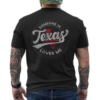 Someone In Texas Loves Me Texas Men's T-shirt Back Print - Monsterry DE