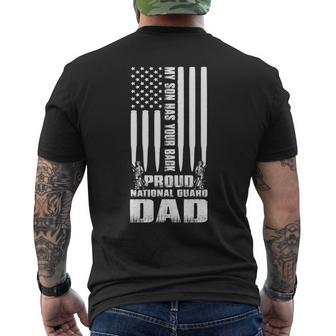 My Son Has Your Back Proud National Guard Dad Army Dad Men's T-shirt Back Print - Monsterry