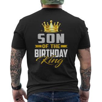 Son Of The Birthday King Bday Party For Dad Men's T-shirt Back Print - Monsterry