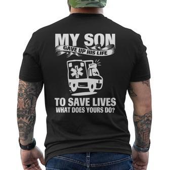My Son Gave Up Men's T-shirt Back Print | Mazezy