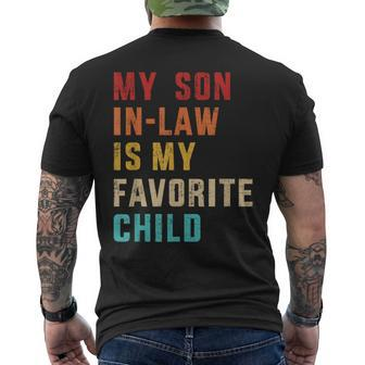 Son-In-Law Favorite Child Retro For Mom-In-Law Men's T-shirt Back Print | Mazezy CA