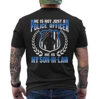My Son-In-Law Is A Police Officer Proud Police Parent-In-Law Men's T-shirt Back Print - Monsterry DE
