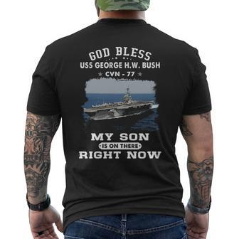 My Son Is Uss George HW Bush Cvn Men's T-shirt Back Print | Mazezy AU