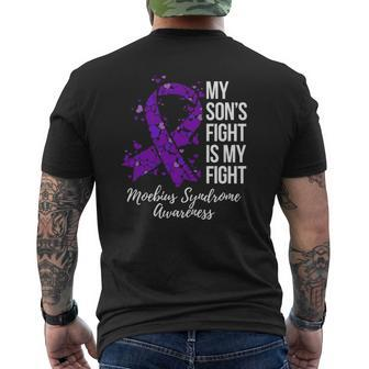 My Son's Fight Is My Fight Moebius Syndrome Awareness Mens Back Print T-shirt | Mazezy