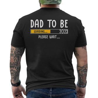 Soon To Be Dad 2023 Loading Please Wait Daddy Father Men Men's T-shirt Back Print - Monsterry