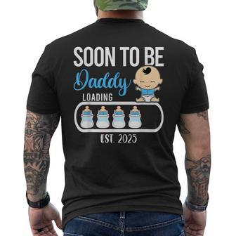 Soon To Be Daddy 2025 Boy Gender Reveal Party Dad Father Men's T-shirt Back Print - Monsterry CA