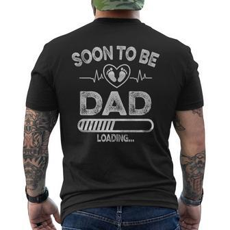 Soon To Be Daddy New Dad Father's Day Heartbeat Graphic Men's T-shirt Back Print - Monsterry DE