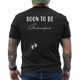 Soon To Be Grandpa Fathers Day First Time Pregnant Kids Mens Back Print T-shirt | Mazezy