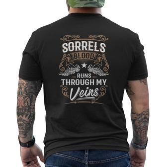 Sorrels Blood Runs Through My Veins Legend Name T Shirt Mens Back Print T-shirt - Seseable