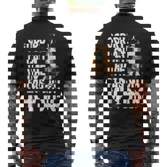 Sorry I Cant I Have Plans With My Boxer Dog Men's T-shirt Back Print | Mazezy