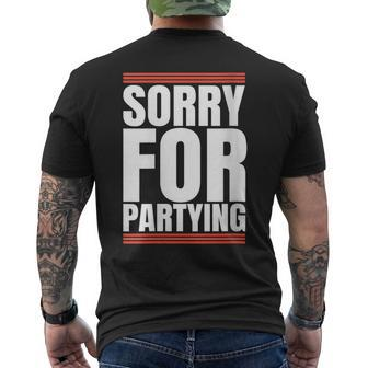 Sorry For Partying Birthday Festival Men's T-shirt Back Print - Monsterry
