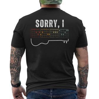 Sorry I-Dgaf Hidden Message Guitar Chords Music Note For Men T-Shirt mit Rückendruck - Geschenkecke